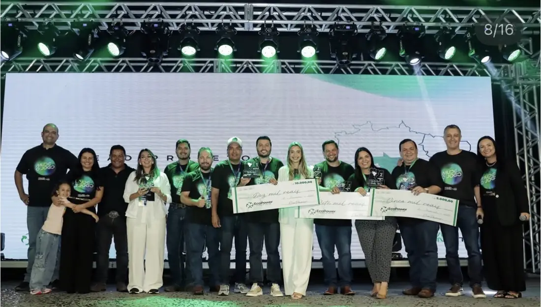 Campeões no palco